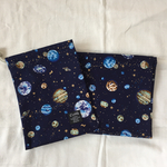 【再販】給食袋 40×60【宇宙柄 ミント】ランチョンマットセット  男の子 入園 入学 