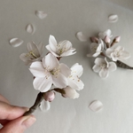 染め花　桜のコサージュ　