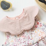 ドットミニヨン☆ママがときめくつけ襟リバーシブル花びらスタイ（ウステラコッタ）
