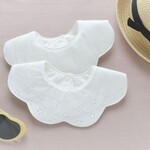 夏のお嬢さん♡C＆Sコットンレースプチロンドの小さ目花びらスタイ（ホワイト）
