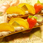 *限定*剥きオレンジ×イチゴ×王冠チョコのバレッタ*