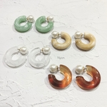 クリアフープピアス ❥