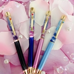 新作☆ホログラムとお花のハーバリウムペン（ピンク）