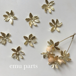 small metal flower gold 6p