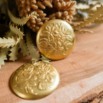 真鍮パーツ［アメリカ製］＊2個＊アンティーク調　花　フラワー　ブラス ＊A01095 / Raw brass jewelry making supplies
