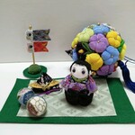 ちりめん細工小さな五月人形立ち姿の若武者君　こどもの日若武者飾り　端午の節句