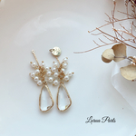 2pcs クリア☆パール×ストーンチャーム