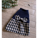 犬服xs チェックリボンスカート