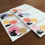 【pama1016様専用】　切り絵　ぽち袋＜猫＞