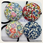 【限定セット】リバティ エマアンドジョージーナ くるみボタン ヘアゴム 38mm×4つ
