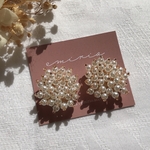 ウェディング ブライダル つぶつぶパール ピアス/イヤリング  コンパクト 小さめ