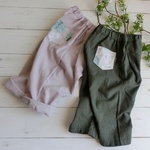 ゆるシルエットパンツ子供服 2色80,90,100,110,120,130サイズ男女兼用ハンドメイド【受注製作】