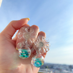 emerald green ガラスドーム ピアス・イヤリング
