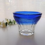 瑠璃と透明のモール小鉢