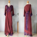 No,05◆BOHO◆インドサリー▲羽織りカシュクールドレス