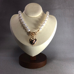 ネックレス　OPEN  HEART PEARL ネックレス
