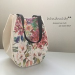 バルーンバッグ♡watercolor flower＆生成り