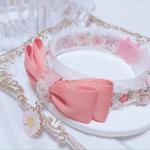 新作首輪🌼フェイリーフラワー🌼コーラルリボン♡#minne_new 