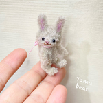 ミニチュア モールアート 小さい うさぎ ちゃん  モールベア テディベア オビツ11 **  Tamubear
