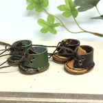 革細工  ローカット丸ブーツ　一足　miniature boots.