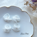 4pcs ホワイト☆シフォンレースフラワー