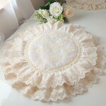 【Mサイズ】ベージュフリルのお姫様カフェマット