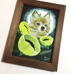 C様【ご購入用】専用ページ 原画 オーダー 額装 額絵 壁掛け 絵 絵画 犬 ペット 似顔絵 手書き 手描き アート