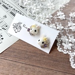 うさぎとスミレピアス/イヤリング