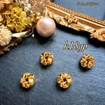 【4pcs】k18gp❤︎幅広リングスペーサー