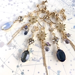 パヴェ ダブルスター イヤリング/ピアス