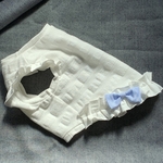 【犬服】フリフリニットのリボンタンクトップ