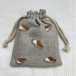 【手刺繍】カレーライスの刺繍巾着