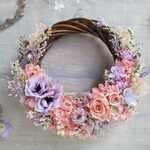 Lune Bonheur＜Anémone＞＊受注制作＊ハーフムーンリース＊プリザーブドフラワー＊お花＊ギフト＊結婚祝い＊新築祝い＊お誕生日祝い＊母の日