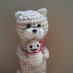 白い毛玉ちゃんの雪遊び