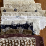 19620820様ご予約分　刺繍生地はぎれ10種セット大中小