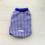 ギンガムチェックのタンクトップ/ロイヤルブルー