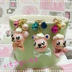 ぴんくまスマホピアス３色展開