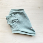 【ミニ裏毛】レースニット袖のTシャツ/ミント