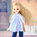 リカちゃん服＊ストライプのフリルブラウス＊ブライス＊ジェニー