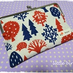 がま口通帳ケース　＊ＴＲＥＥ＊ white