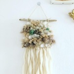 クリクリ羊毛と手紡ぎメリノのhanging