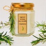 贈るメッセージ 贅沢アロマ soy candle ローズマリー＆ティーツリー                                                