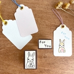 プレゼントを持ったうさぎ・For you 2パーツセット＋ラッピングタグ2枚