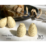 【2pcs】麻のドロップボールパーツ(055