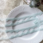 1m 綺麗 ロココ調 ケミカルレース ブレード ミントグリーン BK210411 ハンドメイド 手芸 素材 材料