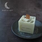 ヒーラーが作る浄化セージキャンドル🕯水晶入り＜スクエアタイプ＞