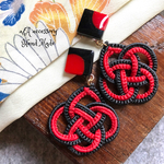 「和」梅の華ピアス レッド