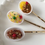 ヘアピン3本セット♡カレーライス・チャーハン・焼きそば♡6cm