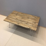 △天板節抜け有特価△【70x45size】天然木 折りたたみ  ローテーブル(ウォールナットカラー)