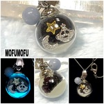 1本限定/夜光/アルクトゥルスのDNAを持つ石３種→ｵﾌﾞｼﾃﾞｨｱﾝ&ｶﾞｰﾈｯﾄ&ｴﾝｼﾞｪﾗｲﾄ/宇宙/ネックレス
